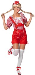 Dirndl Blouse Rood/Wit