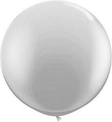 Topballon 90cm Zilver