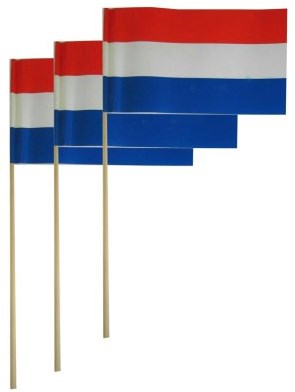 Papieren Handvlaggetje Nederland 
