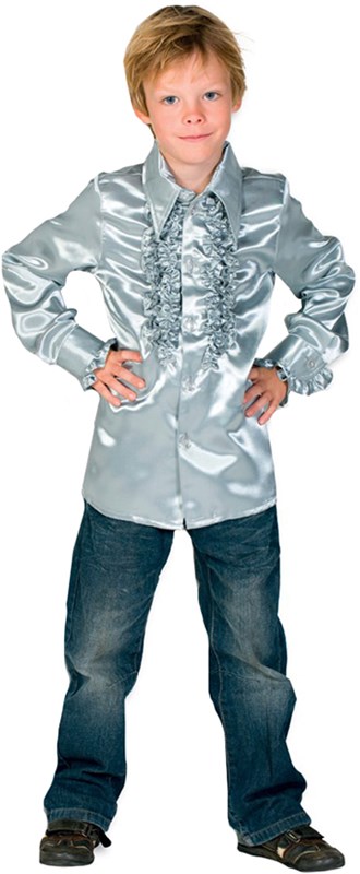 Kinder Ruche Blouse Luxe Zilver