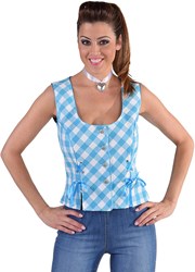 Tiroler Mieder Turquoise/Wit voor dames