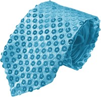 Stropdas Disco Pailletten Turquoise