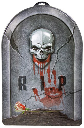 Wanddecoratie Halloween Grafsteen RIP 3D (56x38cm)