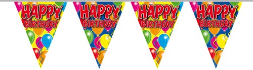 Vlaggenlijn Happy Birthday 10mtr
