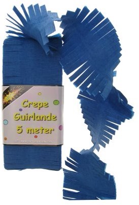 Crepe Guirlande Blauw 5mtr