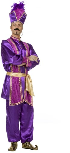 Kostuum Sultan Luxe Paars