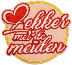 Embleem Lekker Met De Meiden - 7x7,5cm