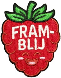 Embleem Fram-blij - 6x4,5cm