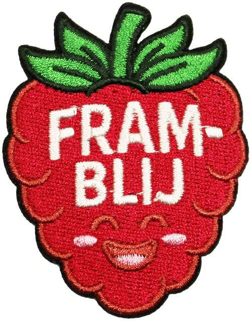 Embleem Fram-blij - 6x4,5cm