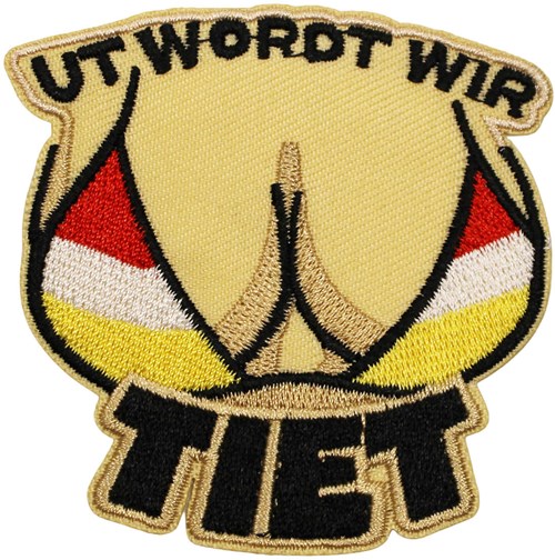 Embleem Ut Wordt Wir Tiet - 7x7cm