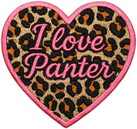 Embleem I Love Panter - 7,5x8cm