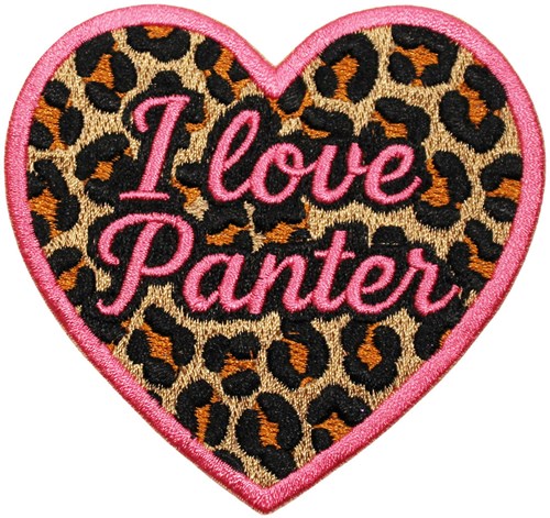 Embleem I Love Panter - 7,5x8cm