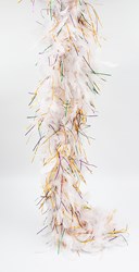 Boa 50gr Wit met Multi Tinsel - 180cm
