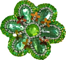 Applicatie Diamant Bloem Groen