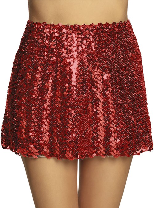 Mini Rokje Pailletten Rood voor dames (1)