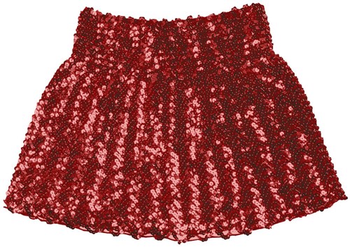Mini Rokje Pailletten Rood voor dames (product)