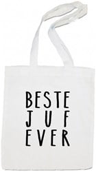 Tas "Beste Juf Ever" (37,5x41cm)