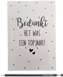 Notitieboekje Met Potlood "Het Was Een Topjaar"