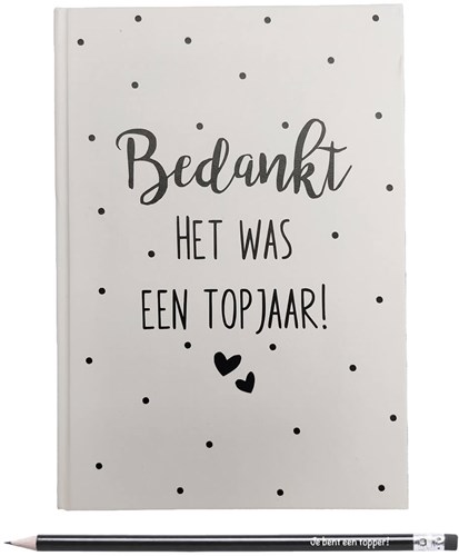 Notitieboekje Met Potlood "Het Was Een Topjaar"