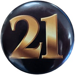 Button Zwart Goud 21 Jaar