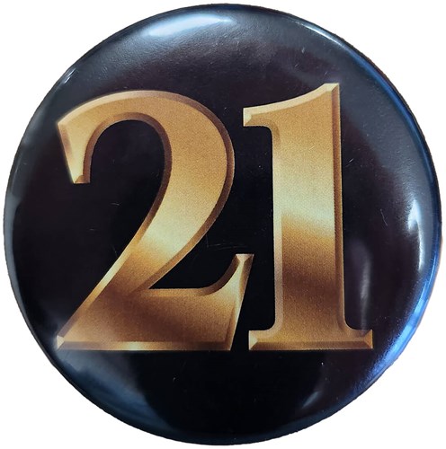 Button Zwart Goud 21 Jaar