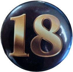 Button Zwart Goud 18 Jaar