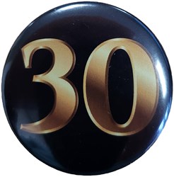 Button Zwart Goud 30 Jaar