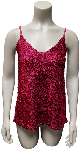 Pailletten Top Fuchsia