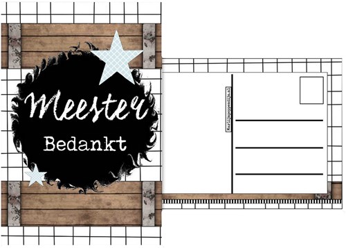 Kaart Meester Bedankt Hout Look