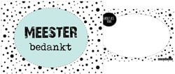 Kaart Meester Bedankt Mint Met Stippen
