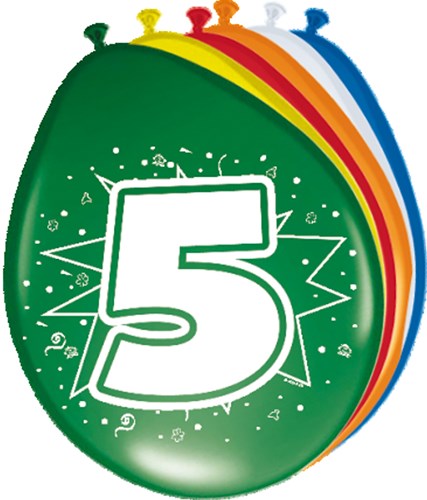 Ballonnen 5 jaar 8st