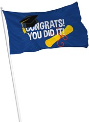 Vlag Geslaagd - Congrats! (90x60cm) 