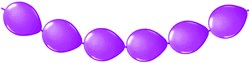 Doorknoopballonnen 8st. Paars