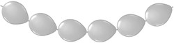 Doorknoopballonnen 8st. Zilver