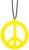 Peace Ketting Neon Geel