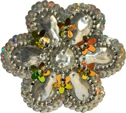 Applicatie Diamant Bloem Zilver