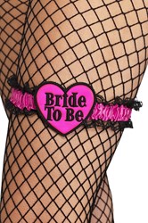 Kousenband Bride to Be Zwart-Pink