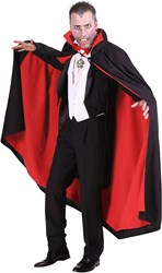 Dracula Cape Luxe Zwart/Rood 
