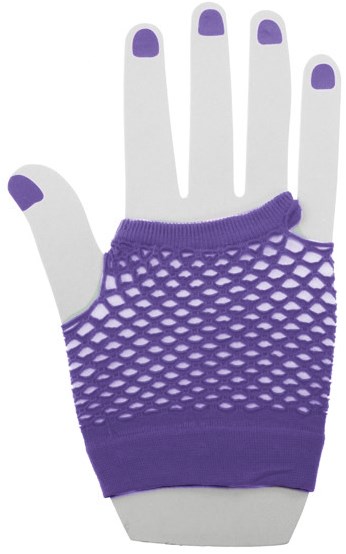 Nethandschoenen Vingerloos Kort Fluor Paars-2