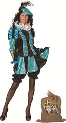 Pietenpak Dames Pepita Turquoise-Zwart