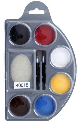 Waterschmink Palette 6 kleuren