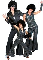 Disco Jumpsuit Zwart-2