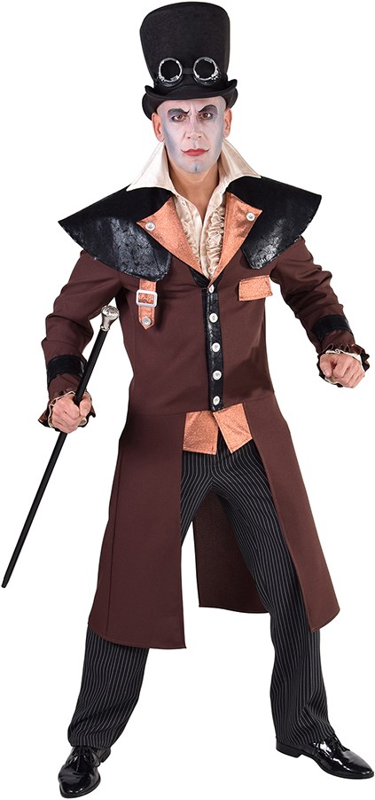TSIRNK Middeleeuws Kostuum Heren, Steampunk Kostuum Heren, Halloween Kostuums voor Heren (Zwart, M