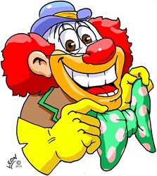 Wanddeco Clown Pipo - 78x45cm