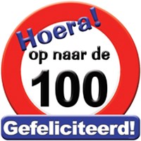 Huldeschild Op naar de 100