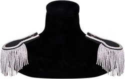 Epauletten Zwart-Zilver (2 stuks)
