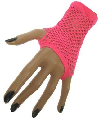 Nethandschoenen Vingerloos Kort Neon Pink 