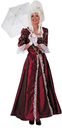 Damesjurk Markiezin Taft Bordeaux  