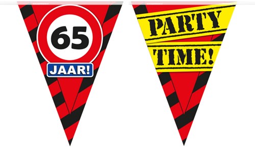 Vlaggenlijn Party 65 Jaar Verkeersbord