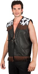  Cowboy Vest Western Zwart voor heren